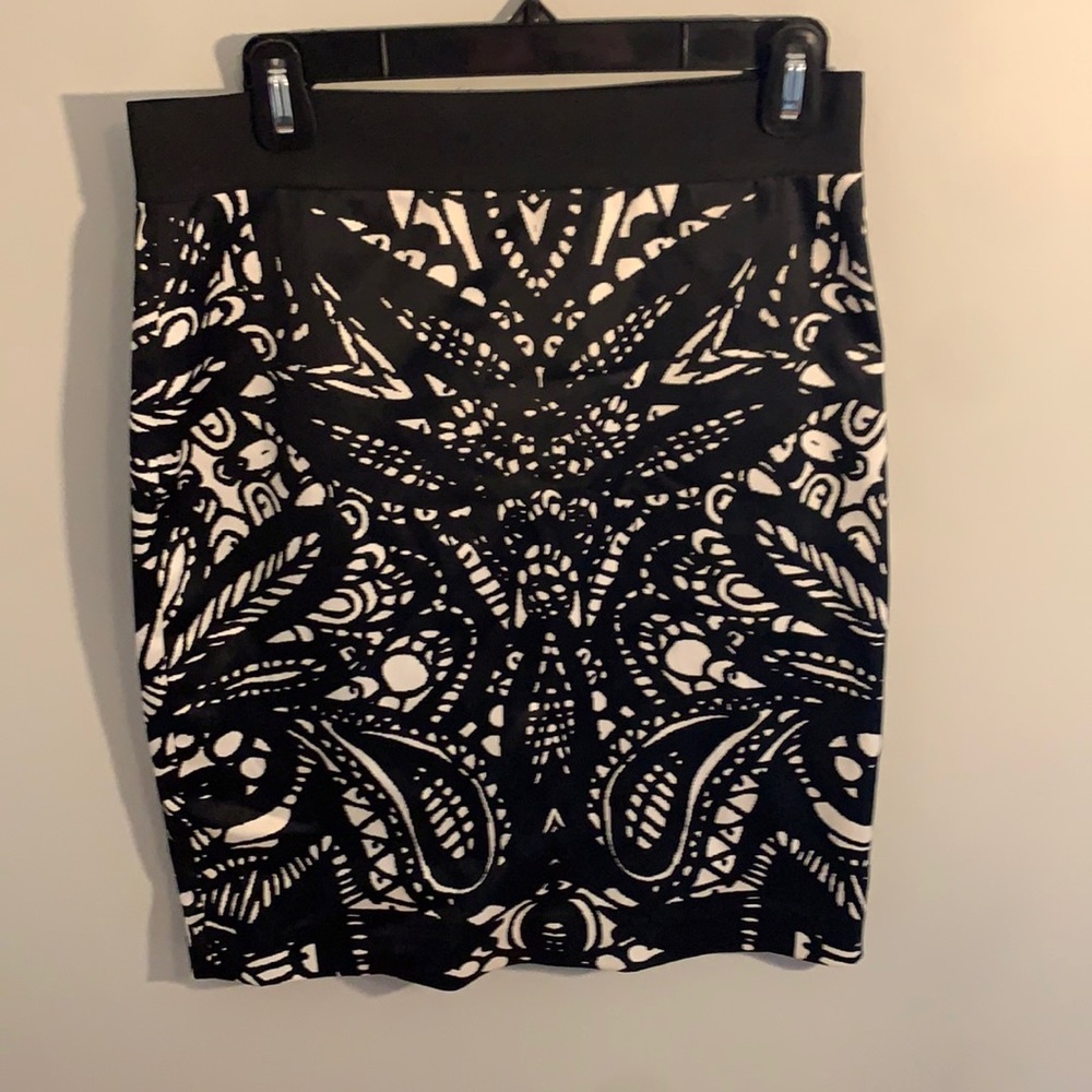 Satin pencil skirt